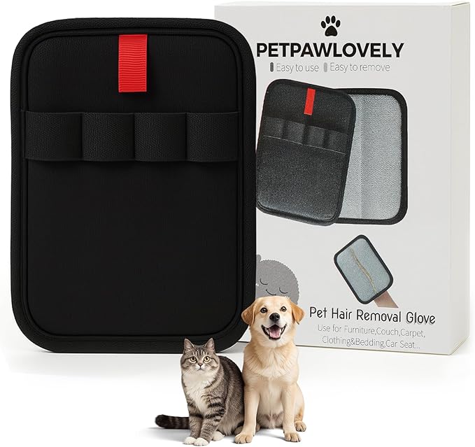 1PCS Pet Hair Remover Glove,Electrostatic Pet Hair Removal,Reusable Cat & Dog Hair Removal for Couch,Furniture,Clothing & Bedding,Carpet,Car Seat...Lint Mitt for Pet Hair,Upgraded Fur Remover Tool-PawvioPets