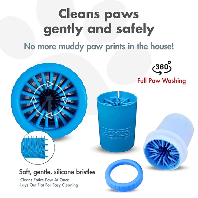 Dexas Small Dog Paw Cleaner, Pro Blue, Paw Washer for Dogs, Premium Quality Pet Supplies and Dog Accessories-PawvioPets