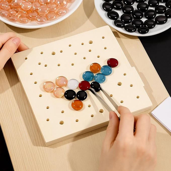 FUTUREPLUSX 1LB Pink Flat Glass Marbles, Vase Fillers Gems Fish Bowl Marbles Decorative Glass Pebbles for Vases Aquarium Floral Smooth Stone-PawvioPets