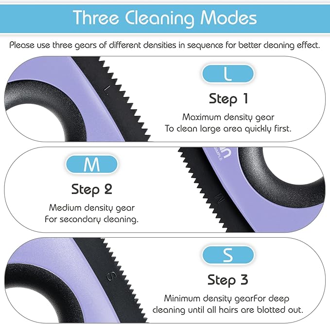 Analan Mini Pet Hair Remover for Car Detailing Supplies, Carpet Dog Hair Remover for Car Interior, Triangle Dog Hair Remover for Auto Detailing, Couch, Furniture, Lint, Carpet(Purple)-PawvioPets