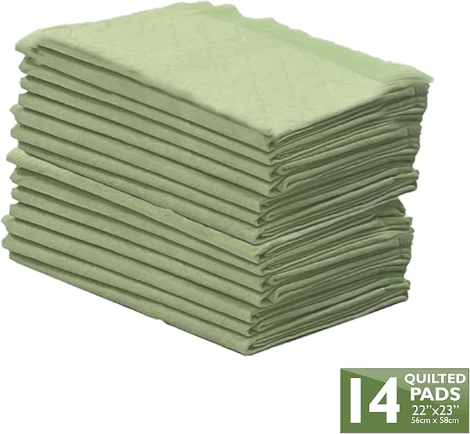 Four Paws Wee-Wee Superior Performance Bamboo Pee Pads for Dogs, Earth Friendly Dog & Puppy Potty Training Pads, Crate Liners, Housebreaking Supplies, 22" x 23" (14 Count)-PawvioPets