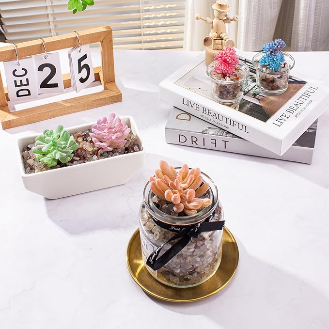 Crystal Chips Polished Crushed Quartz Vase Filler, 0.88 Lb Irregular Shaped Aquarium Gravel Rocks Carnelian Tumbled Gemstones Pebbles for Aquarium, Vase Fillers, Succulent Plants Decor-PawvioPets