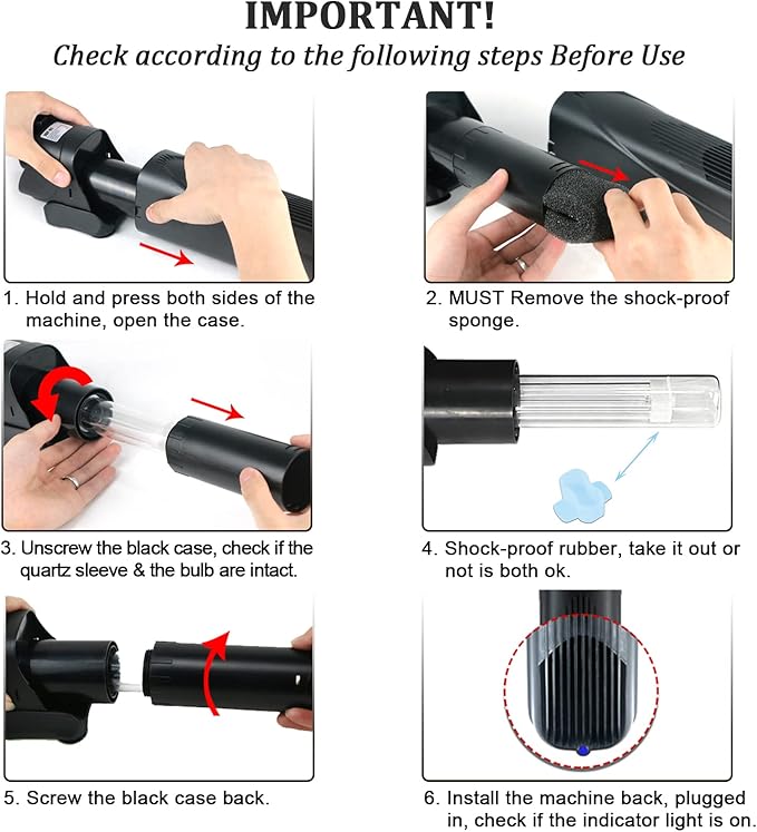 COOSPIDER Aquarium Filter Sun JUP-01 for 40-80 Gallon Tank Clear, U-V Fish Tank Green Clean Machine Submersible Pump w/ 1 Spare Bulb + 2 Replace Filter-PawvioPets