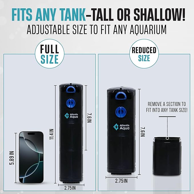 20 Gallon Fish Tank Filter up to 55 Gallons | Quiet Fish Tank Filter | Crystal Clear Water | Turtle Tank Filter | Submersible Aquarium Filter, Filter for Fish Tank, 50 Gallon Fish Tank Filter-PawvioPets