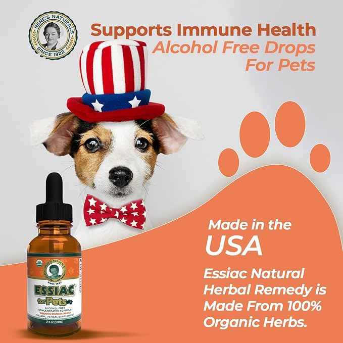 Essiac for Pets | USDA Organic | Daily Drops for Immune Support and Longevity | Pre-Measured Dropper | Alcohol Free Concentrated Formula | 2oz (59ml)-PawvioPets