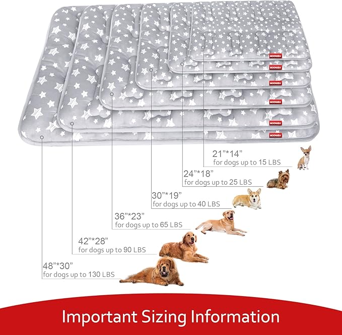 Dog Crate Mat (30" X 19"), Soft Dog Bed Mat with Cute Prints, Personalized Crate Pad, Anti-Slip Bottom, Machine Washable Kennel Pad-PawvioPets