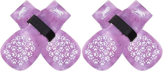 EXPAWLORER Anti Slip Dog Socks to Prevent Licking Paws, Dog Shoes for Hot Pavement, Dog Booties for Small Medium Large Senior Dogs, Traction Control Dog Boots & Paw Protectors for Hardwood Floors-PawvioPets