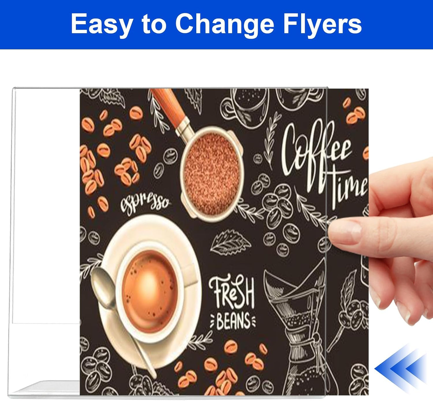 Acrylic Sign Holder 4 x 6 Horizontal, L-Shape Clear Plastic Display Stand for Tabletop, Acrylic Stands for Flyers, Table Paper Holder, Vertical Sign Holder 4x6 for Restaurants, Office and School (Slant 6 Pack 6x4)