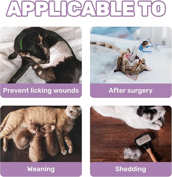 Breathable Cat Recovery Suit for Female/Male, Anti-Licking Kitten Onesie - Cat Surgery Pajamas with Sleeve After Spay, Prevent Shedding, Abdominal Wounds, Skin Diseases or E-Collar Alternative-PawvioPets