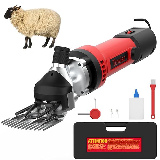 550W Professional Electric Sheep Clipper, 6 Speeds Heavy Duty Dog Shears for Thick Fur-PawvioPets