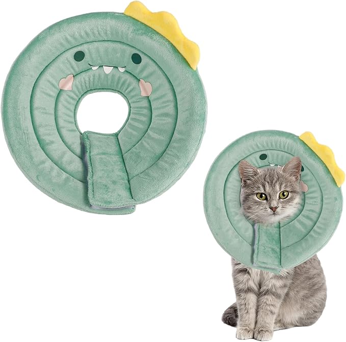 FRIUSATE Cat Cone Collar Soft, Cute Cat Recovery Collar Soft Adjustable Cat Cones to Stop Licking Comfortable Breathable Lightweight Neck Cone for Cats Kittens Pet After Surgery-PawvioPets