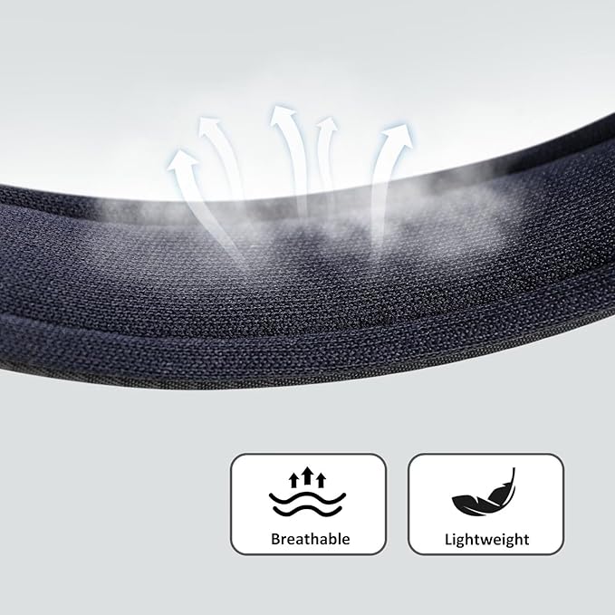 Didog Soft Padded Dog Collars for Medium Dogs, Lightweight and Breathable Dog Collar with Metal Buckle, Black, L-PawvioPets