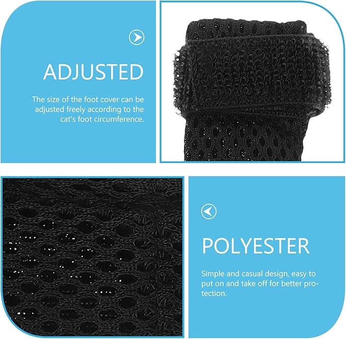 Cat Claw Covers-4pcs Cat Nail Caps Cat Nail Covers Caps Shoes Cats Socks Cat Booties to Prevent Scratching Cat Paw Protector Pet Grooming Booties for Bathing Shaving Checking-PawvioPets