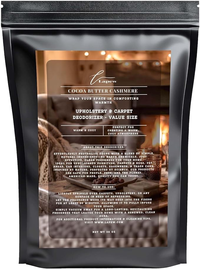 Cocoa Butter Cashmere Carpet Freshener Powder Refill 36 oz | Powerful Odor Eliminator for Home | Upholstery Deodorizer | Carpet Deodorizer | Pet Urine | Cat Litter Box-PawvioPets