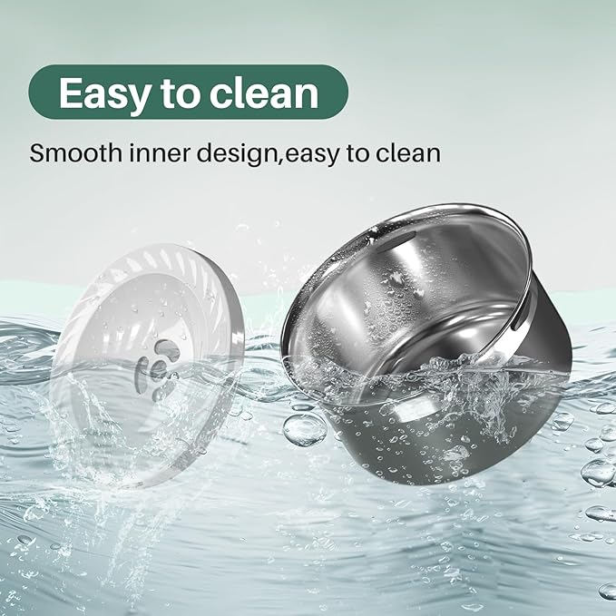 Gardner Pet Dog Bowls 1 Gallon (3.85L) Stainless Steel No Spill Dog Water Bowl, Slow Water Feeder Metal Bowls, Spill Proof Water Dispenser for Large Dogs, Promotes Healthy Hydration(Black)-PawvioPets