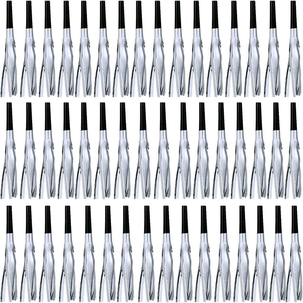 48 Pcs Silver Noise Makers Glitter Metallic Fringed Noise Makers Horns for Baby Shower, Kids Birthday, New Year Party Favor