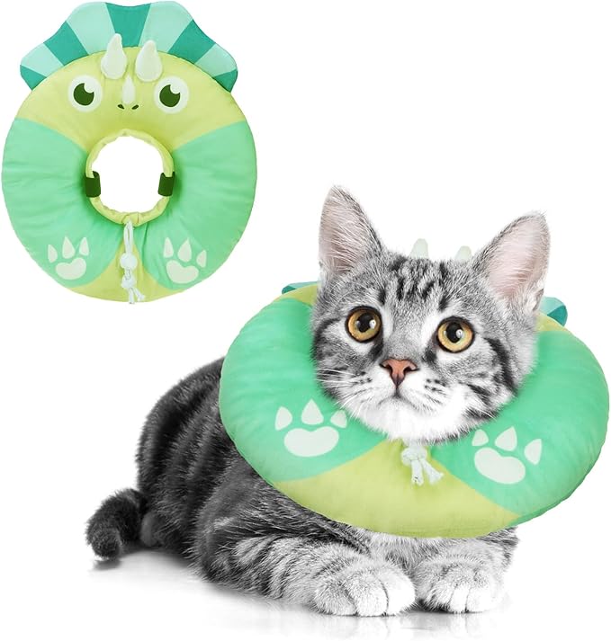 BEAUTYZOO Cat Cone Collar - Adjustable, Soft, Protective Donut Collar for Cats & Kittens, Alternative to Plastic Cones, Stops Licking After Surgery-PawvioPets