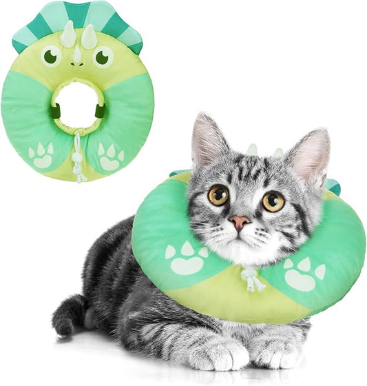 BEAUTYZOO Cat Cone Collar - Adjustable, Soft, Protective Donut Collar for Cats & Kittens, Alternative to Plastic Cones, Stops Licking After Surgery-PawvioPets