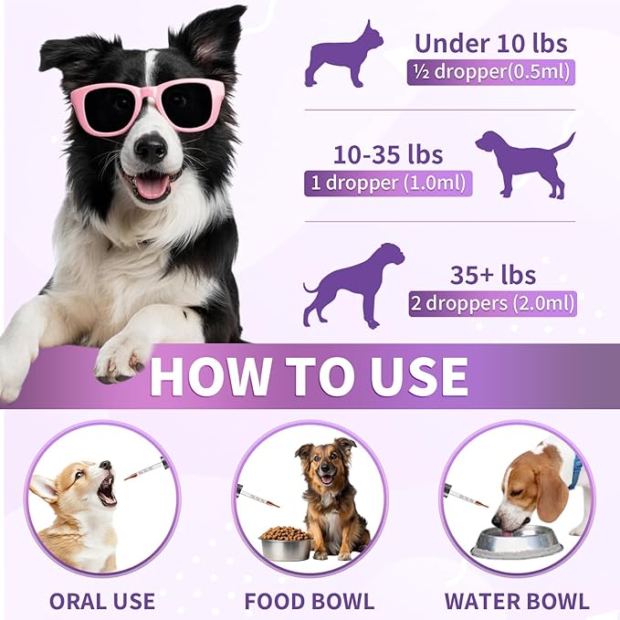 Dog Allergy Relief Drops, Skin & Coat Support with Fish Oil and Omega-3, Natural Immune Supplement for Dogs – Seasonal Allergy & Itchy Skin Care – Soothes Sensitive Skin, Itch Relief for Dog, 2 Fl oz-PawvioPets