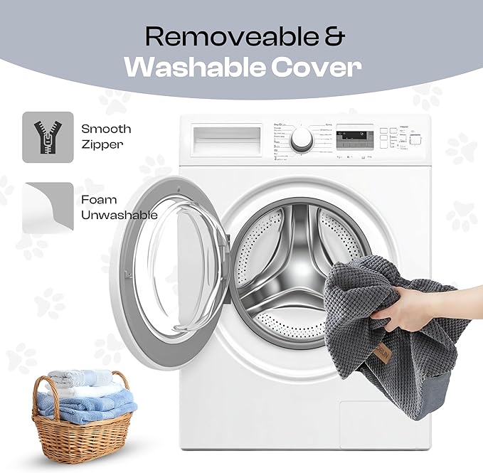 5-Step Curved Dog Stairs for High Beds Up to 30", Non-Slip Foam Pet Ramp for Large Dogs and Cats, Washable Cover, Soft Climbing Steps for Couch & Sofa-PawvioPets