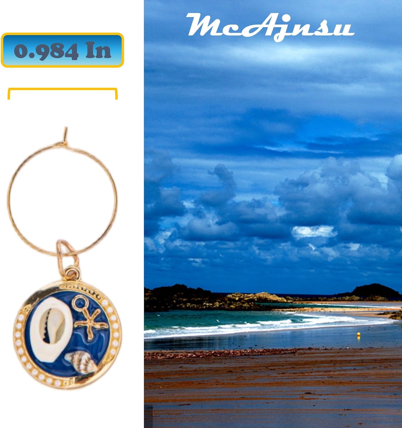 24Pcs Wine Glass Charms & Markers - Reusable Identifier Tags for Stem Glasses - Funny Non-Scratch Charms for Summer Beach, Christmas & Wine Party