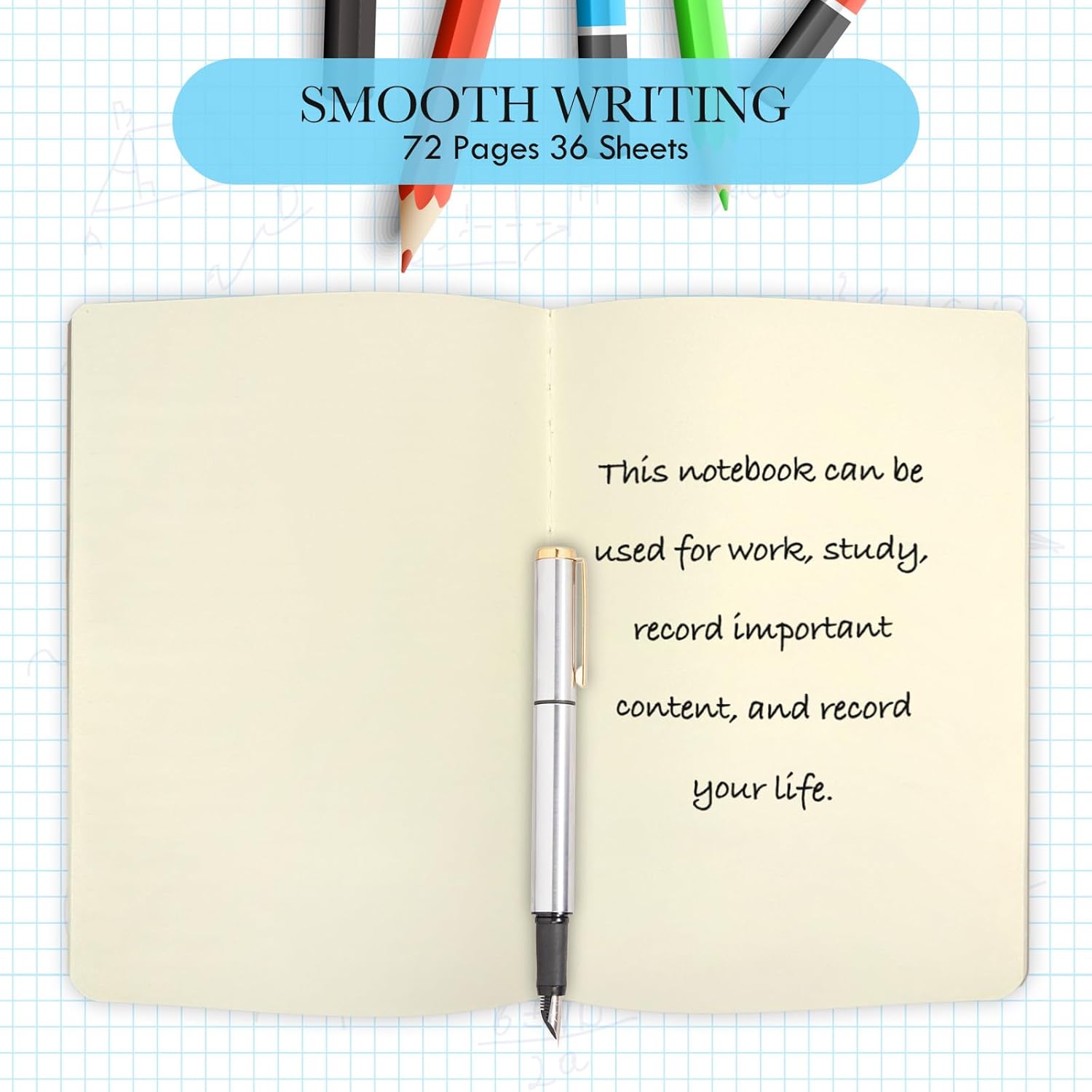 100 Pack Notebooks Bulk, Journaling Kraft Notebooks 5.5 x 8.3 A5 Softcover Notebook for Travelers Students Office Writing Sketch Travel Journal Notepad with 72 Pages 36 Sheets (Brown-Unlined)