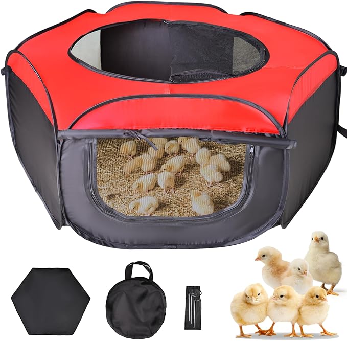 Brooder Box for Chick Starter Kit - Brooder Pen/Baby Chicken Supplies Brooder Box with Ideal Size Brooding Up to 15 Baby Chick, Duck and Quail-PawvioPets