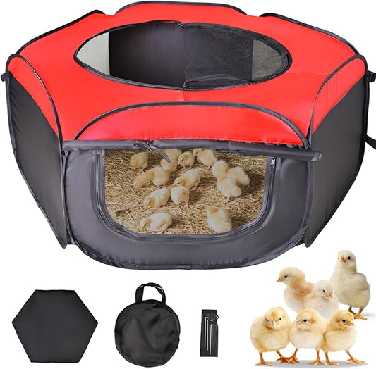 Brooder Box for Chick Starter Kit - Brooder Pen/Baby Chicken Supplies Brooder Box with Ideal Size Brooding Up to 15 Baby Chick, Duck and Quail-PawvioPets