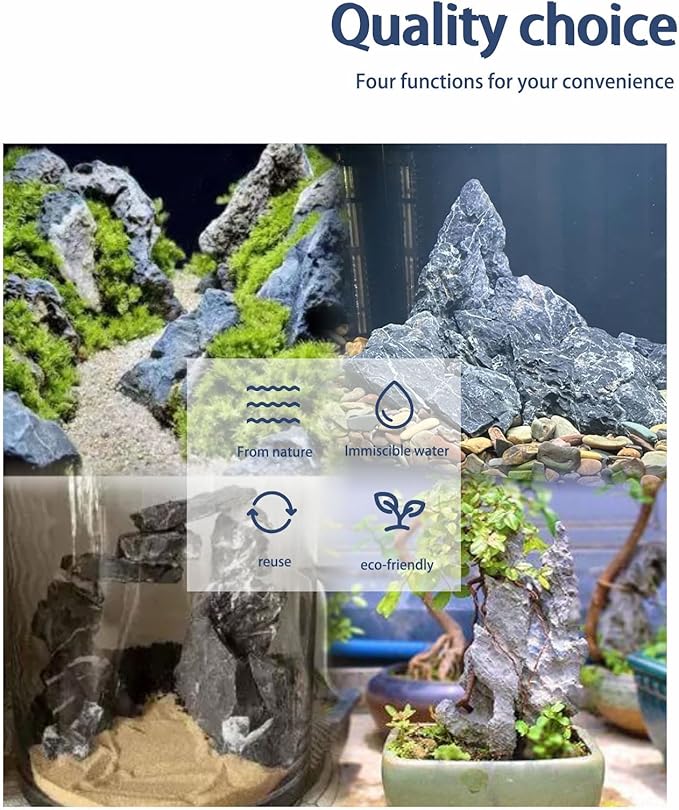 Dragon Stone Aquarium Rock Seiryu Stone for Aquariums, Fish Tanks, Bonsai, Terrariums, Wargaming Dioramas, Indoor or Outdoor Gardens-40Lb(2-10 Inch)-PawvioPets