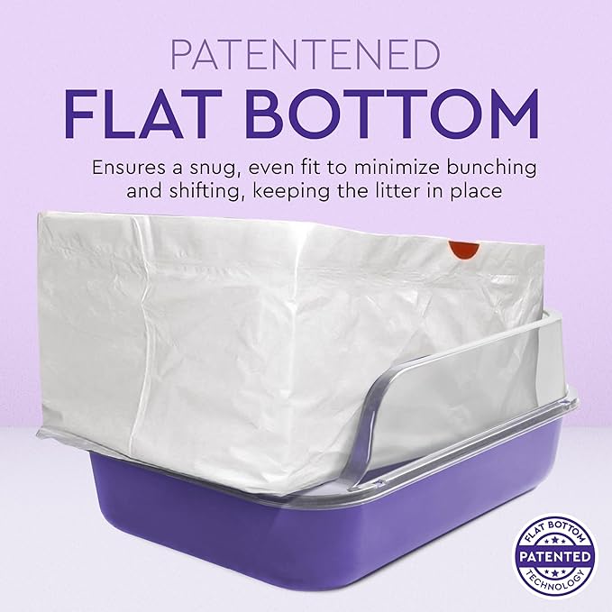 Alfapet Heavy Duty Flat Bottom Cat Litter Box Liners - Extra Giant 15 Count - Tear-Resistant Cat Litter Bags - Kitty Litter Liners for Rectangular Litterbox Pans, 36” x 18” x 2MIL Thick 30 lb Capacity-PawvioPets