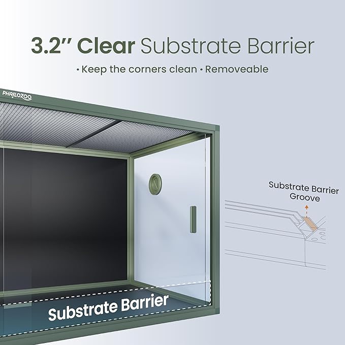 120 Gallon Bearded Dragon Tank,48" x 24" x 24" Reptile Tank with Sliding Door Top Screen Ventilation, Front Opening Reptile Enclosure for Easy Maintenance-PawvioPets