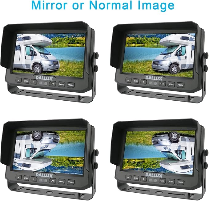 DALLUX Truck Backup Camera kit,HD 1080P Rearview Cab Cam with 7 inch Monitor+ 4 PIN Extension Cable for Bus/Truck/Van/Trailer/RV/Camper/Motor Home/Pickup/Harveste/Heavy Duty Vehicles(12V-24V)-PawvioPets