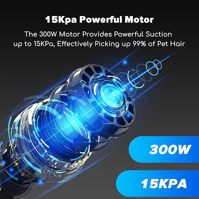 Dog Grooming Kit & Dog Hair Vacuum,15000 Pa Powerful Suction, Pet Grooming Vacuum Removes 99% Pet Hair, Includes Clippers, Brush, Nail Trimmer Grinder, Stainless Steel-PawvioPets