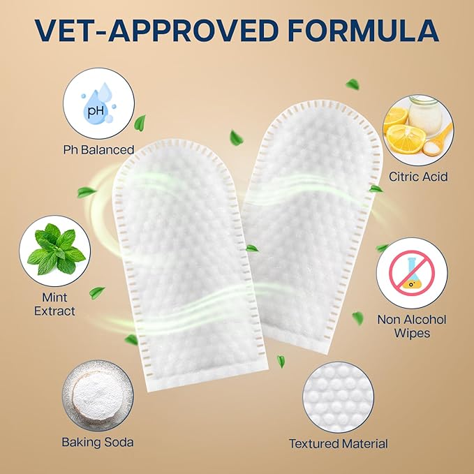 Dog Ear Wipes - 100 Value Pack - Mint Ear Wipes for Dogs, Vet Formulated Pet Ear Wipes for Dogs & Cats – Effective Dog Ear Cleaner for Itch Relief, Wax & Odor-PawvioPets