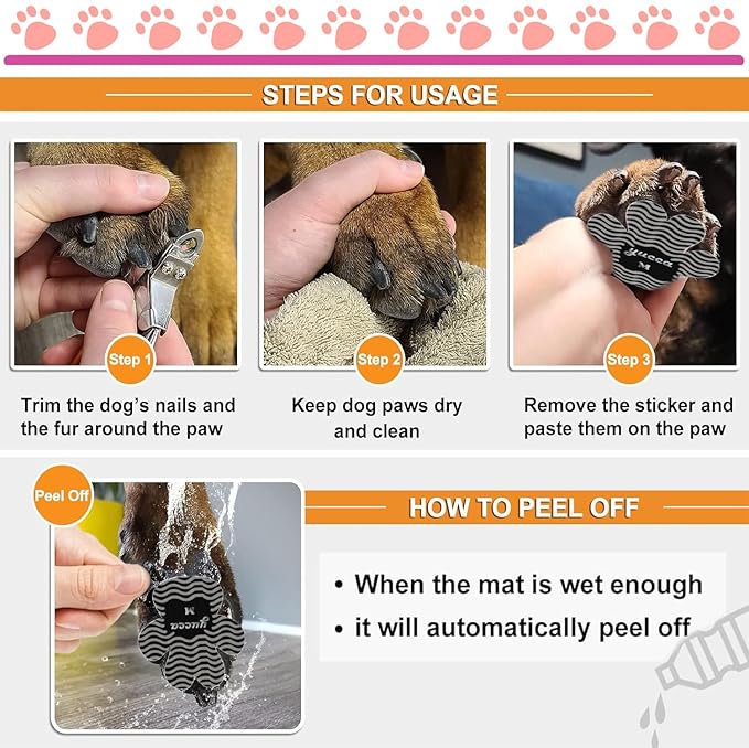 Dog Anti Slip Paw Grips Traction Pads, Dog Paw Protector with Stronger Adhesive, Toe Grips for Dogs from Slipping on Hardwood Floors, Dog Shoes Booties Socks Replacement for Older Dogs-PawvioPets