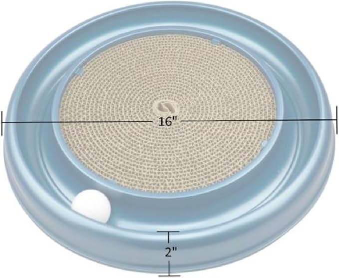 Coastal Pet Turbo Scratcher Cat Toy - Cardboard Cat Scratcher Pad with Cat Toy Ball Track and Catnip (1 Pack)-PawvioPets