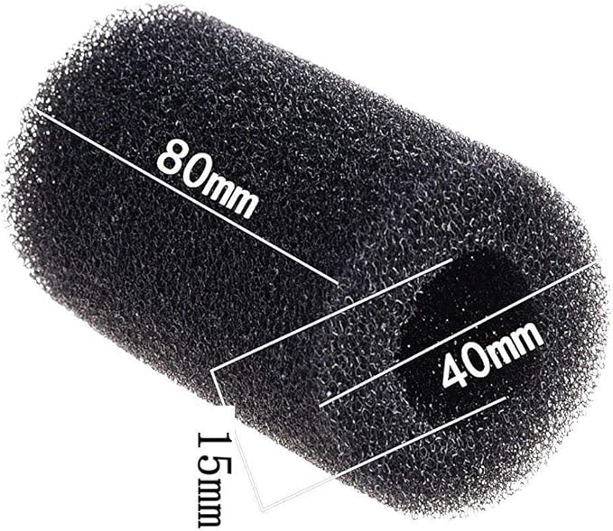 12 Pieces Black Pre-Filter Sponge Foam Roll Accessories for Aquarium Fish Tank-PawvioPets