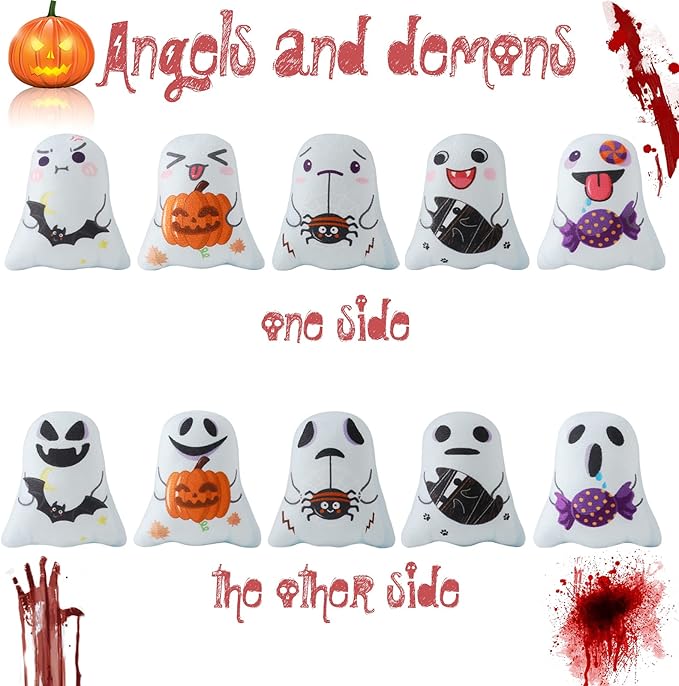 Dorakitten Catnip Toys Interactive Cat 5PCS Cats Chew Plush Ghost Toys & Pet Stuffed Nip Pillow & Kitten Best Kicker Toy Cute and Soft Teething Supplies for Moving Kitty Indoor-PawvioPets