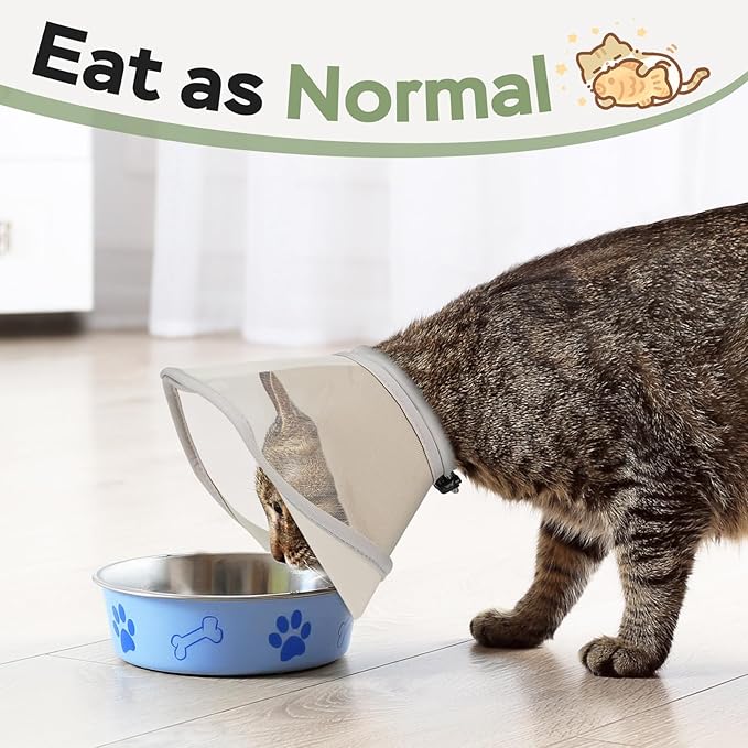 Cat Cone Collar Soft: Comfortable Waterproof Mesh Recovery Cone After Surgery to Stop Licking and Scratch, Alternative to Plastic Elizabeth Head/Neck Cone-PawvioPets