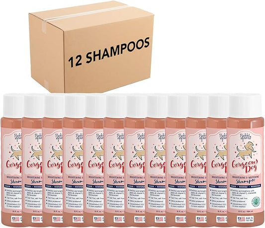 Bobbi Panter Dog Shampoo - Made in USA - All Natural Formula for Whitening All Coats, Enhances Shine & Moiturizes - Concentrated 20:1 for Professional Groomers - Peach Scent, 13 Oz (Case of 12)-PawvioPets