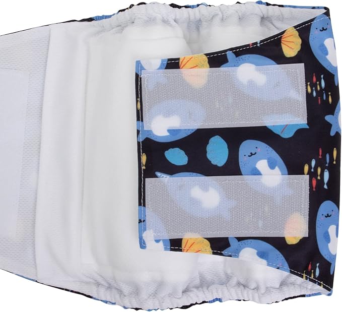 CuteBone Belly Band for Dogs Male Reusable Diapers Washable Wrap DM36M-PawvioPets