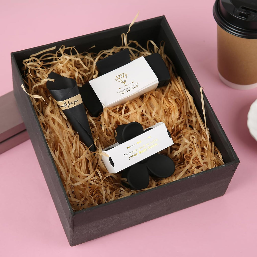 12pcs Bridesmaid Proposal Gifts 4.1inch square Bachelorette Claw Clips Sunglasses set of 12 Girls Trendy Cute Hair Clips for Wedding Party Favors(White&Black 12pcs)