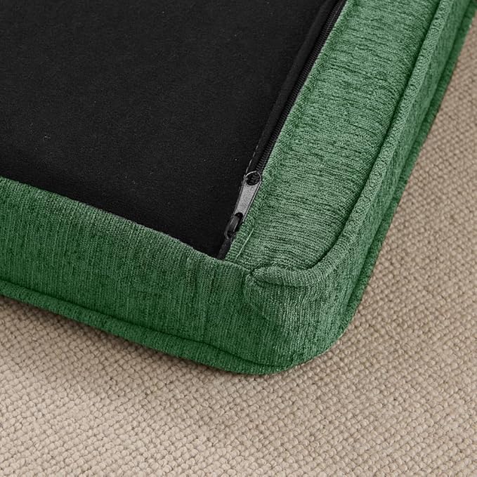 Dog Sofa Couch for Medium to Large Dogs, 55" Memory Foam Pet Sofa Couch with Washable Fabric, Durable Elevated Dog Bed with Legs, Removable Cushion for Medium and Large Dogs, Green-PawvioPets