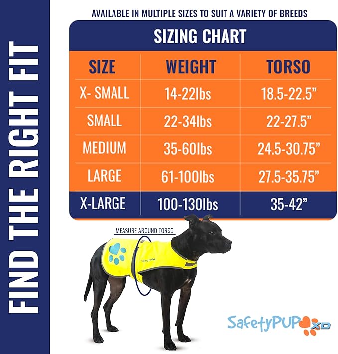 Dog Reflective Vest – Hi-Vis Fluorescent Visibility That Helps to Safeguard Your Pet On/Off Leash in Urban & Rural Areas (Yellow, X-Large)-PawvioPets