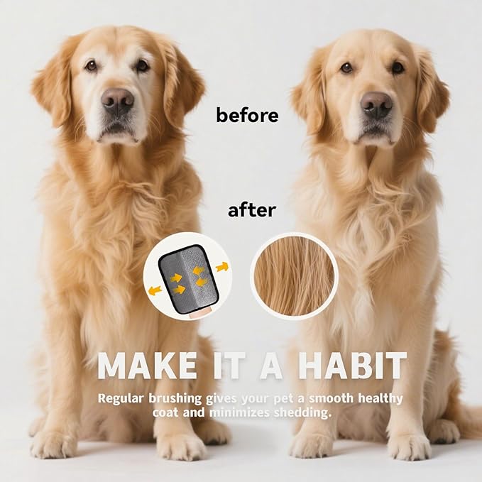 2PCS Electrostatic Pet Hair Removal Gloves,Pet Hair Removal Tool,Reusable Cat & Dog Hair Remover for Carpet,Couch,Furniture,Car Seat,Cat Grooming Gloves-PawvioPets