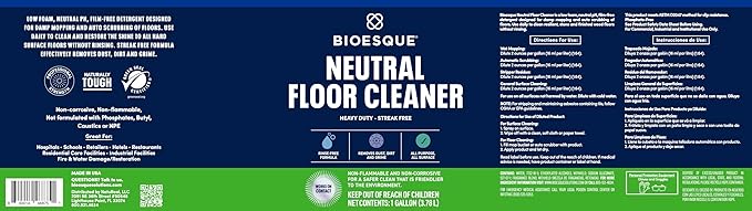 Bioesque Neutral Floor Cleaner, 1 Gallon (Pack of 4)-PawvioPets