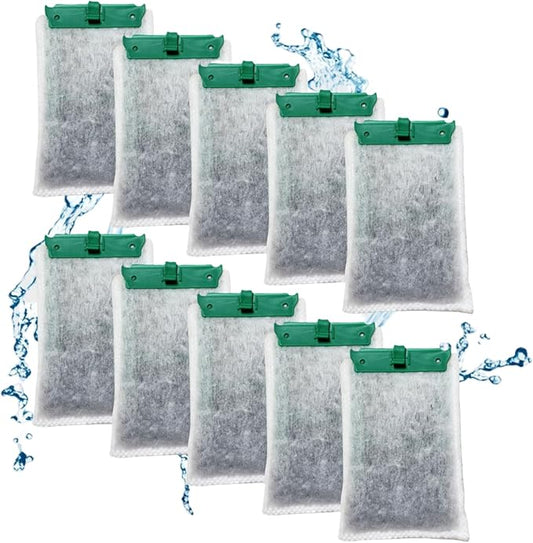 10 Pack Medium Replacement Filter Cartridges for Tetra Whisper Bio-Bag Filters, Compatible with 10i/IQ10/PF10 and ReptoFilter Aquariums-PawvioPets