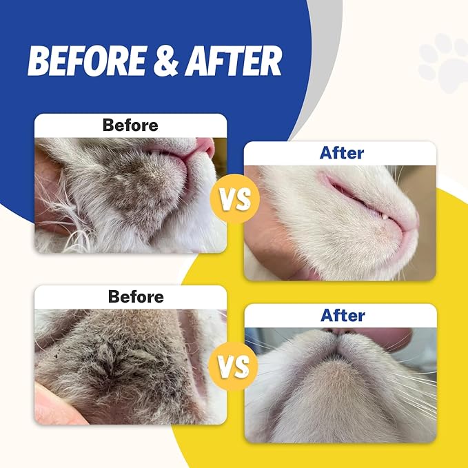 Cat Black Seed Cleaner,Remove Cat Chin Blackheads,Cat Acne Chin Treatment,2-in-1 Wash and Brush,Cruelty-Free and Freshness 5.07 fl.oz-PawvioPets