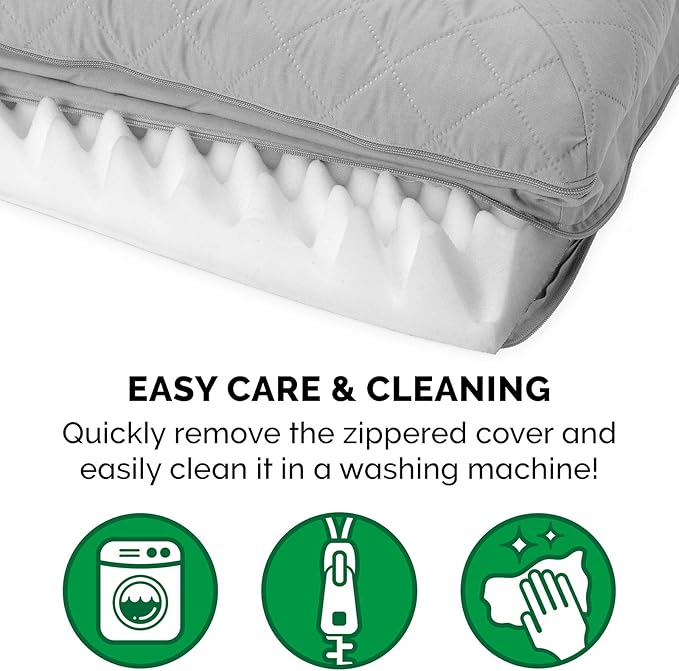 Furhaven Orthopedic Dog Bed for Large Dogs w/ Removable Bolsters & Washable Cover, For Dogs Up to 95 lbs - Quilted Sofa - Silver Gray, Jumbo/XL-PawvioPets