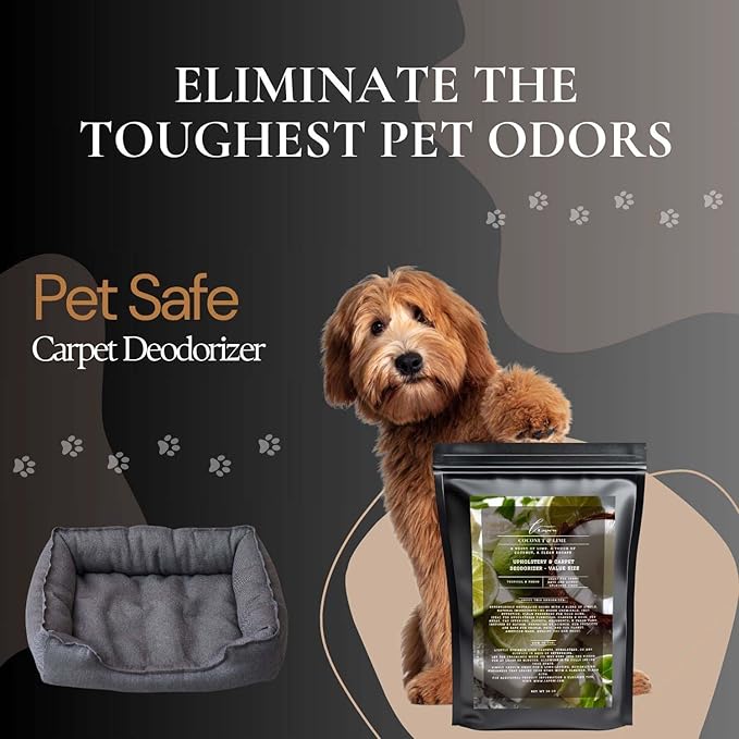 Coconut & Lime Carpet Freshener Powder Refill 36 oz | Powerful Odor Eliminator for Home | Upholstery Deodorizer | Carpet Deodorizer | Pet Urine | Cat Litter Box | Coconut Lime Verbena Fragrance-PawvioPets